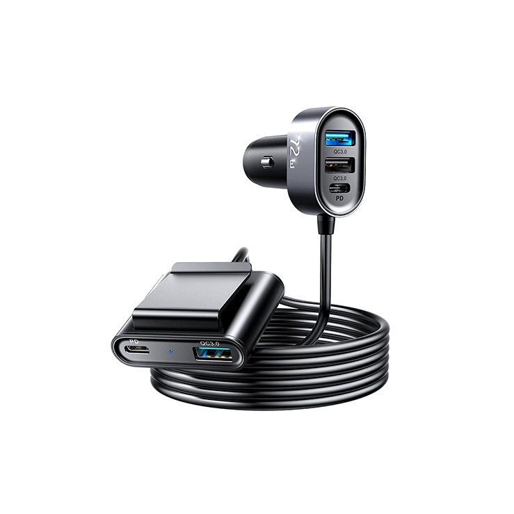 Joyroom JRCL05 72W 5 Multiport 2PD+3QC3.0 Fast Car Charger — 1.5M