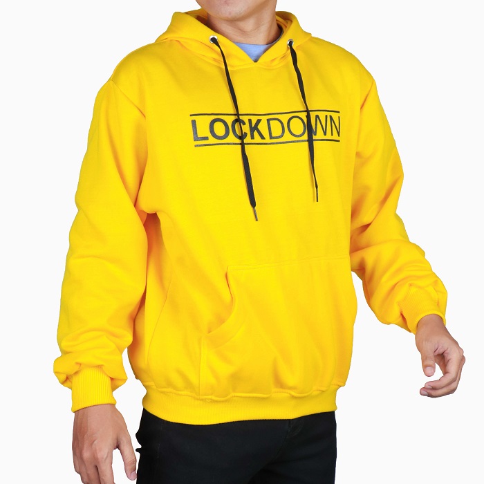 JAKET SWEATER HOODIE KEKINIAN PRIA WANITA VC LOOCKDOWN Kuning,L ACI