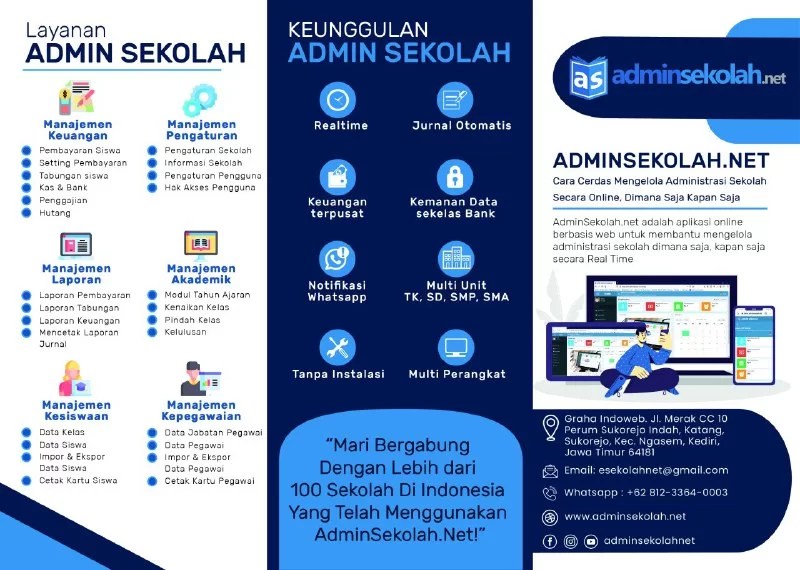 Aplikasi Sekolah Online Berbasis Web WA 081233640003