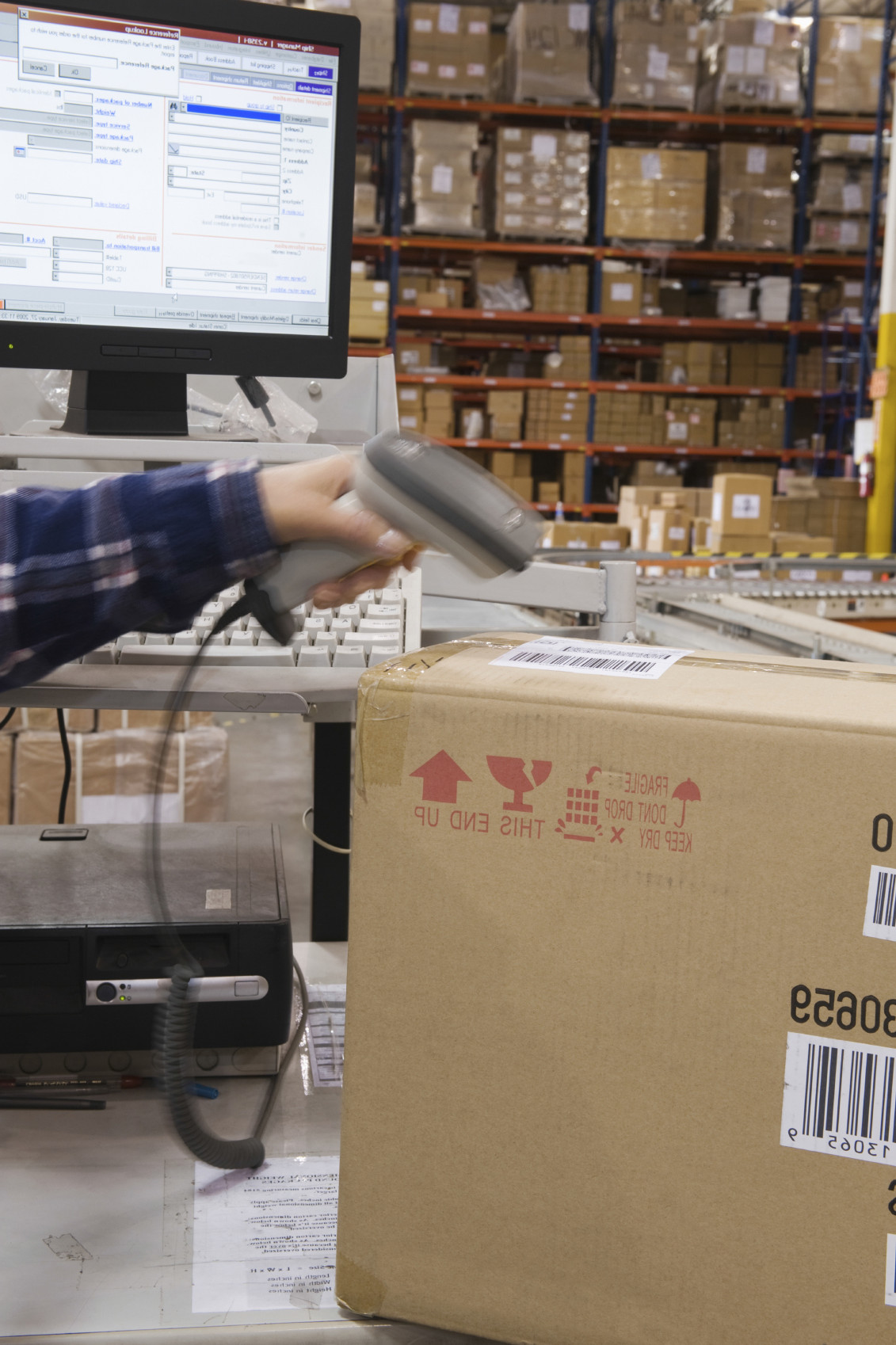 Hand Scanning Barcode In Warehouse Admiral Movers