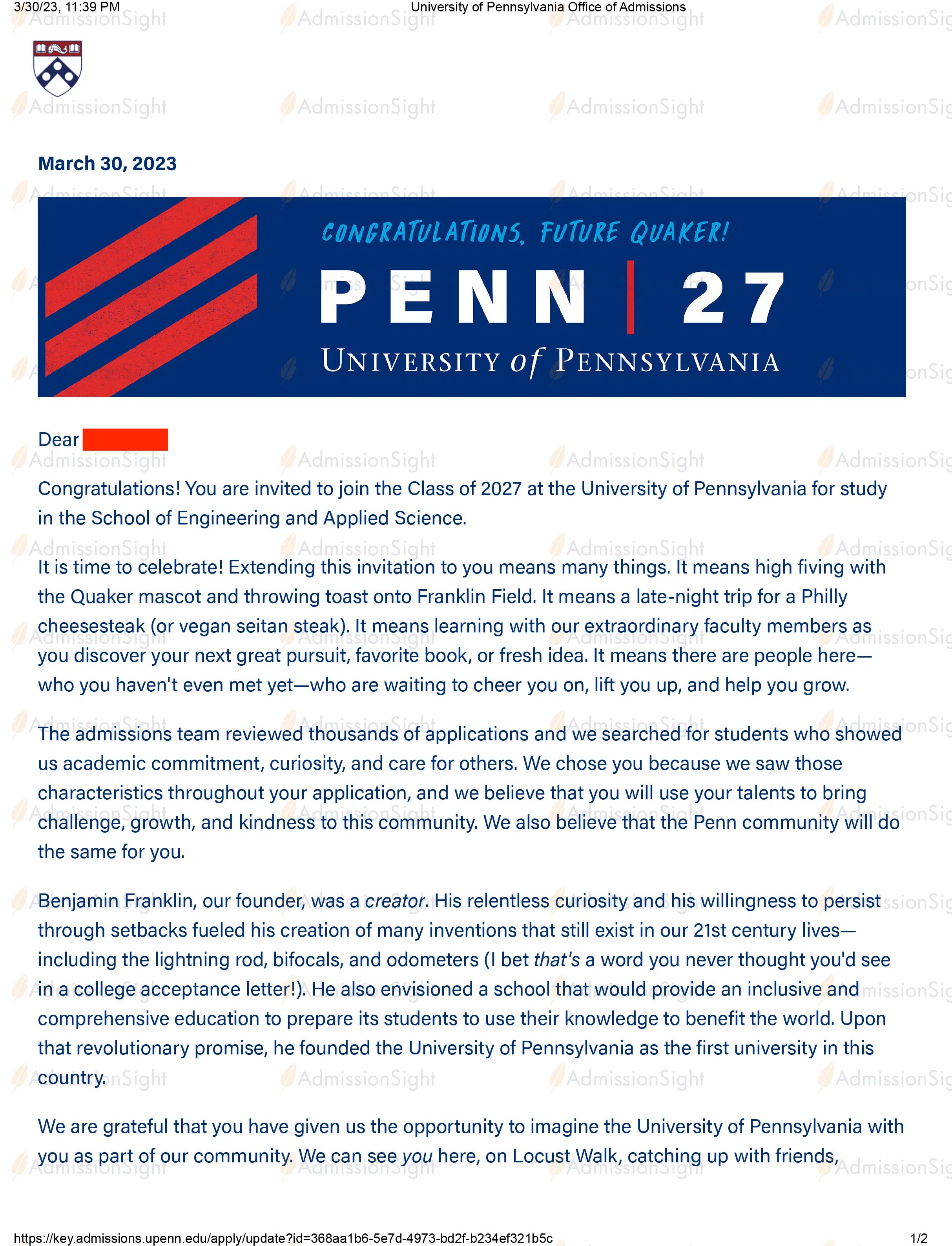 College Admissions Results AdmissionSight