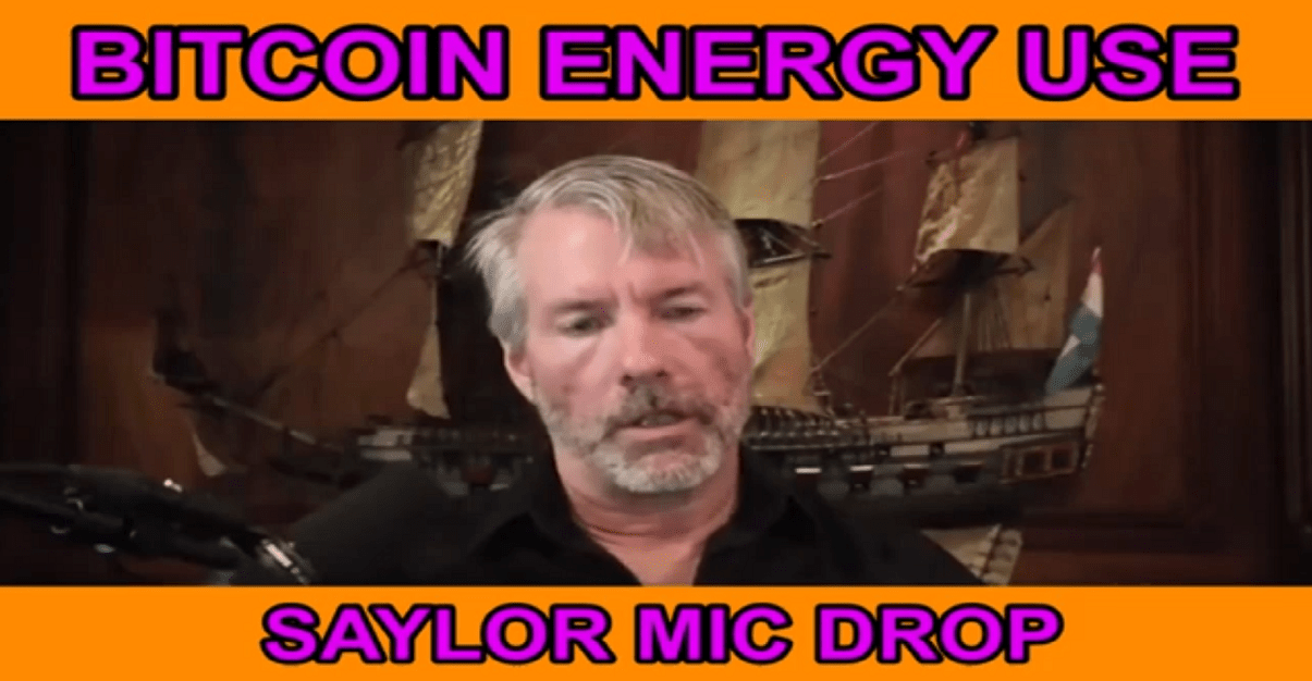 Watch Michael Saylor Crush Critic On Bitcoin Energy Use