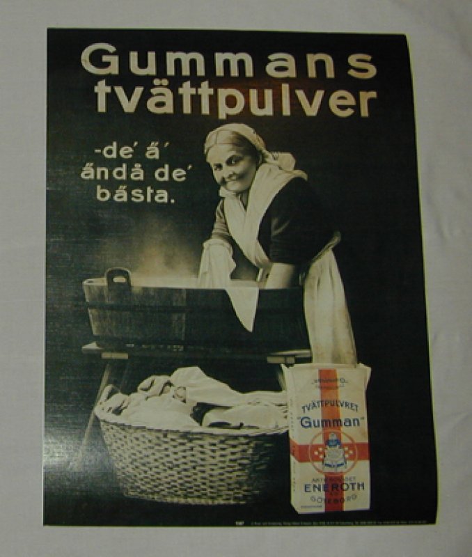 Plansch Gummans tvättmedel Planscher & affischer