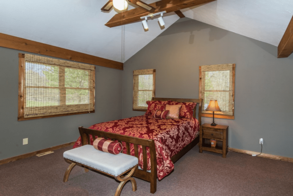 Bean Blossom Village Log Cabin Has The Perfect Patio To Sit And Watch