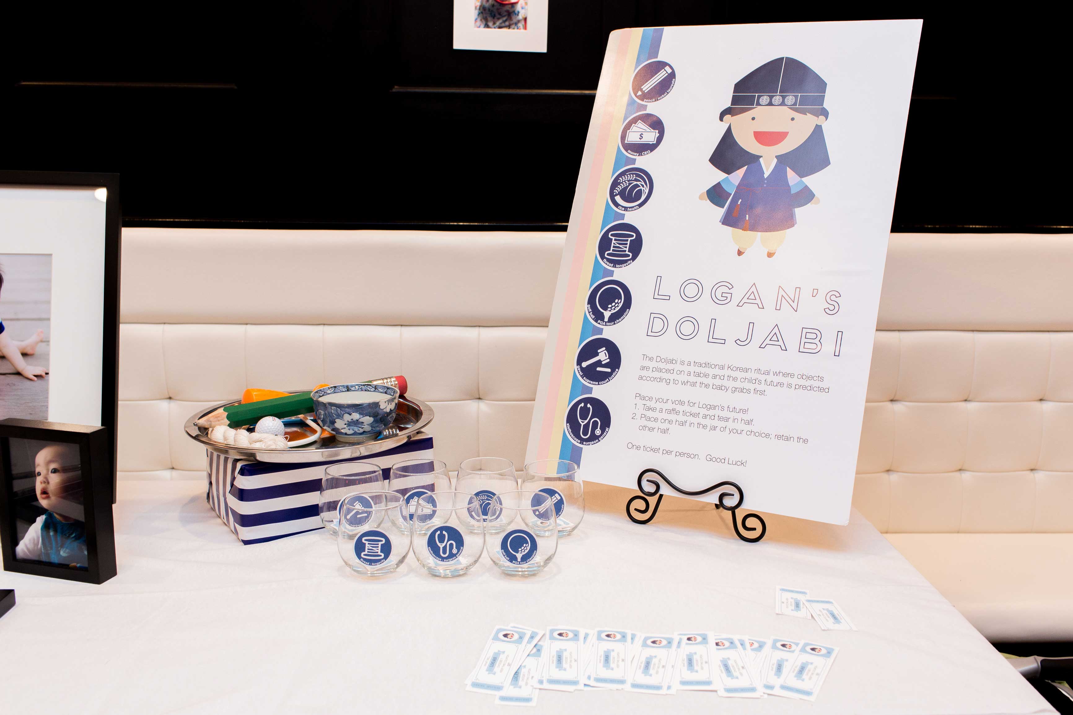 Boy's doljabi table and poster