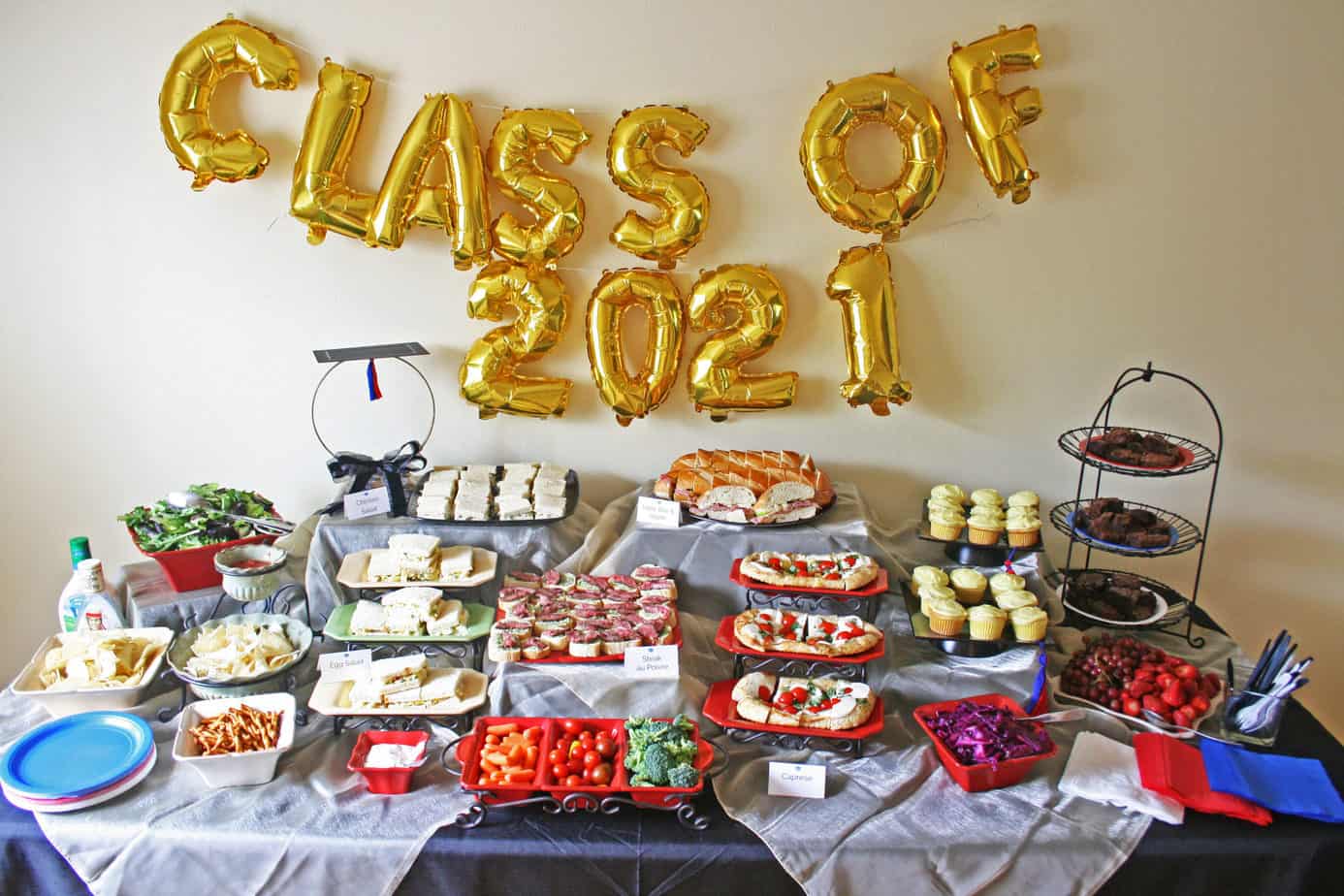 Graduation Party Buffet Table Easy Setup Adorn the Table
