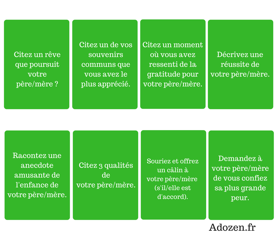 JEU des questions à se poser entre parents et ados pour mieux se