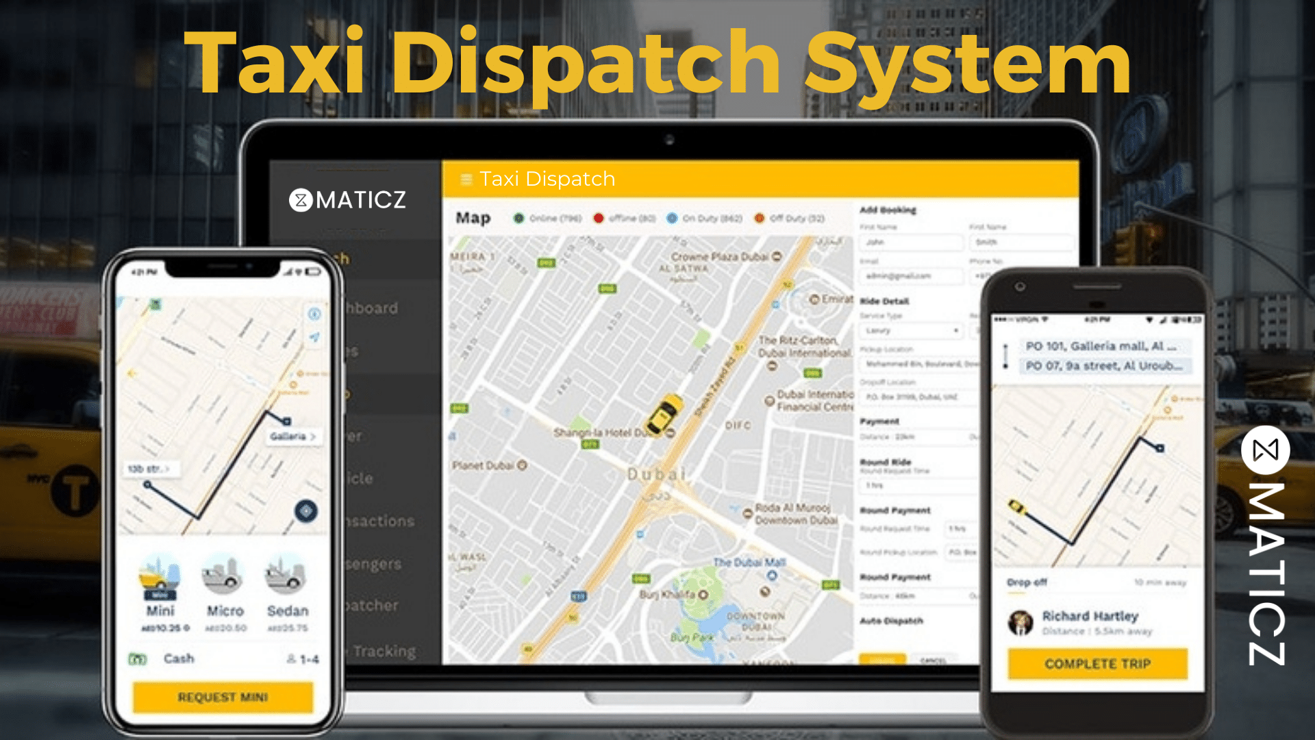 Best Taxi Dispatch System in USA Maticz