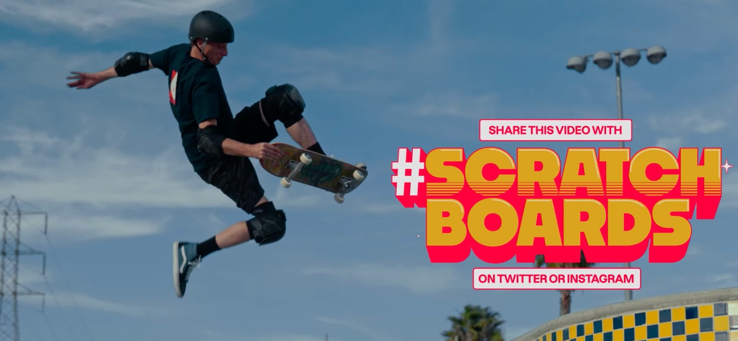 Tony Hawk's New "Scratch Boards" Hide Prizes Beneath the Paint Adpulp