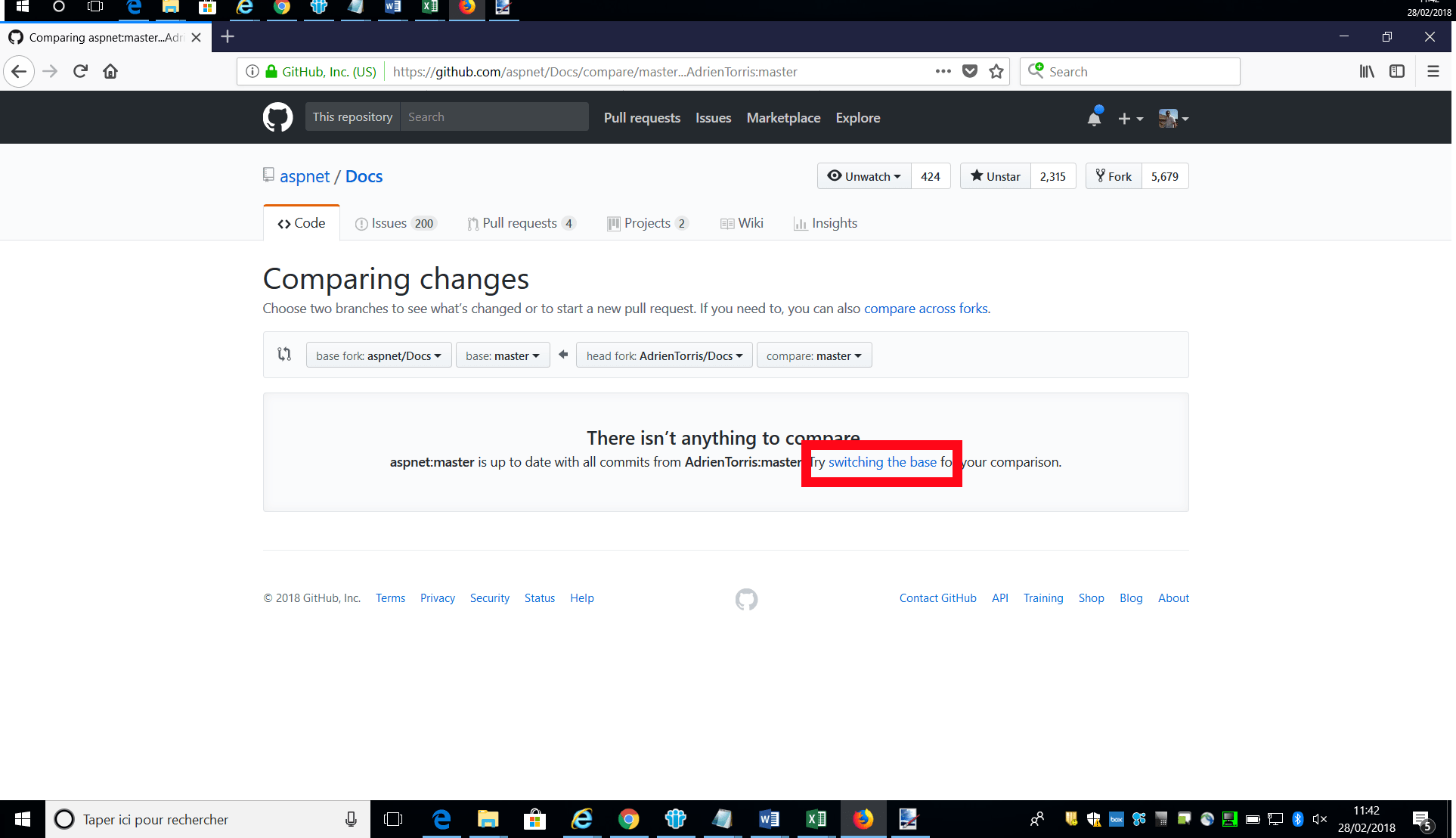 How to update a forked repository from the  UI on GitHub