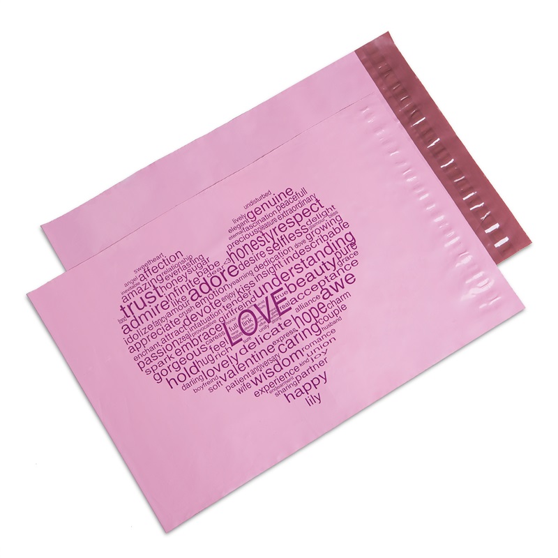 Wholesale Factory Direct Pink Love Designer Poly Mailers Adsure