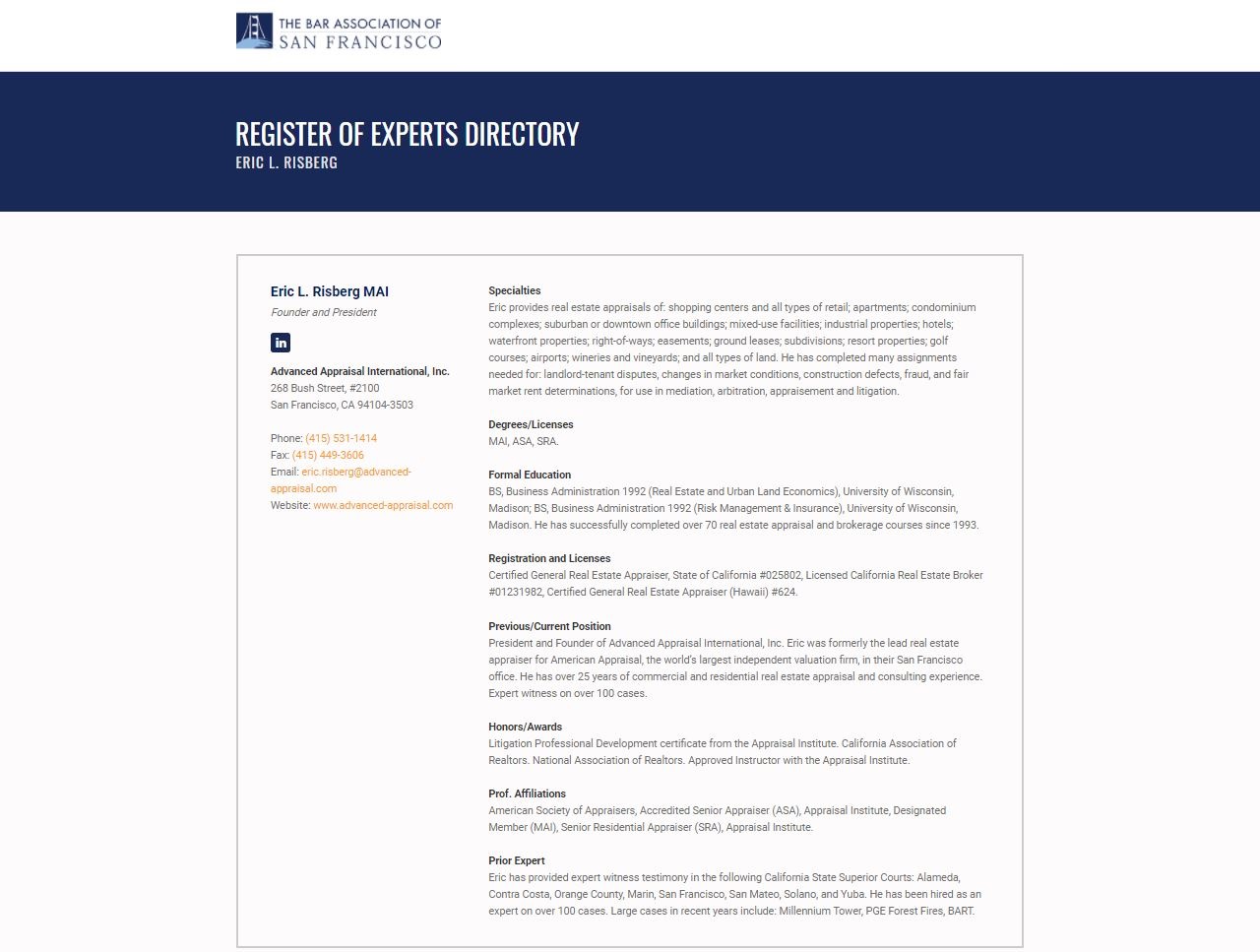 Commercial Real Estate Appraisal Experts in San Francisco