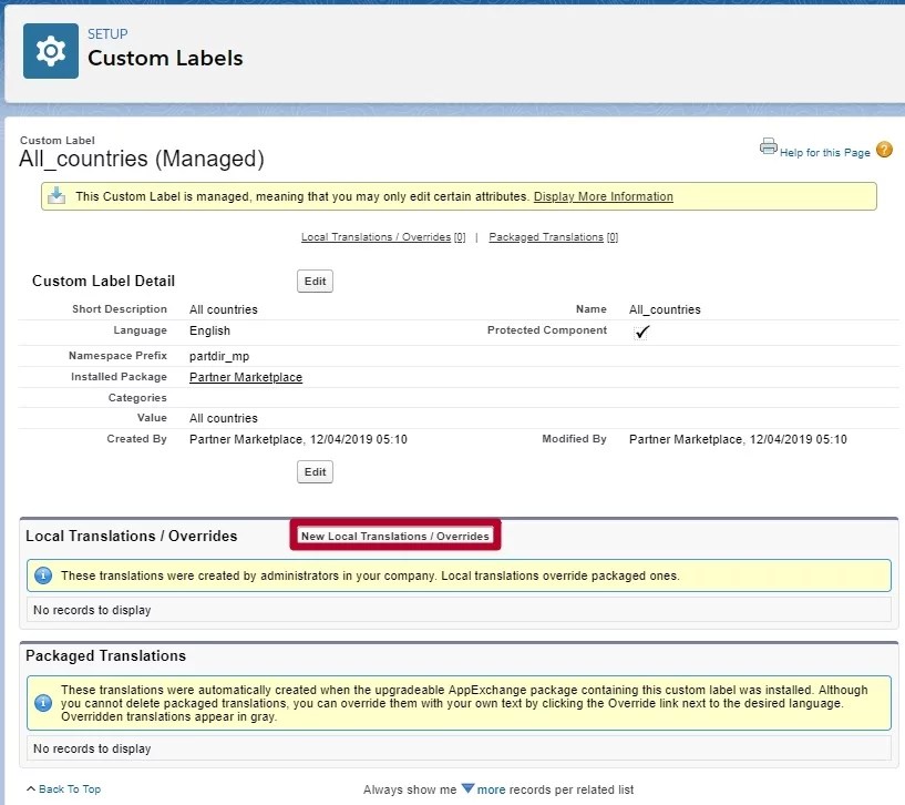 Learn How to Translate/Rename Custom Labels and Fields in Managed Packages