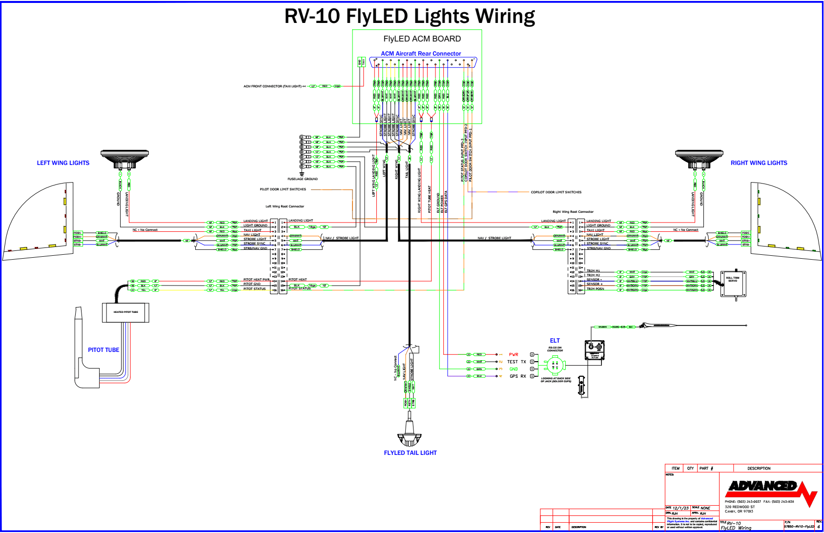 57850-RV10-FlyLED R4 Wiring – Advanced Flight Systems