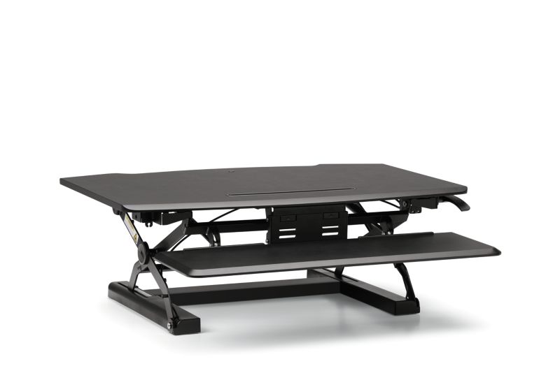 HON Desktop Riser with Keyboard Tray Black 1 Advanced Furniture