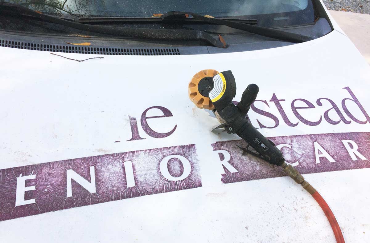 Car Wrap Removal, Vinyl Graphics Removal, Degraded vinyl removed, Vinyl