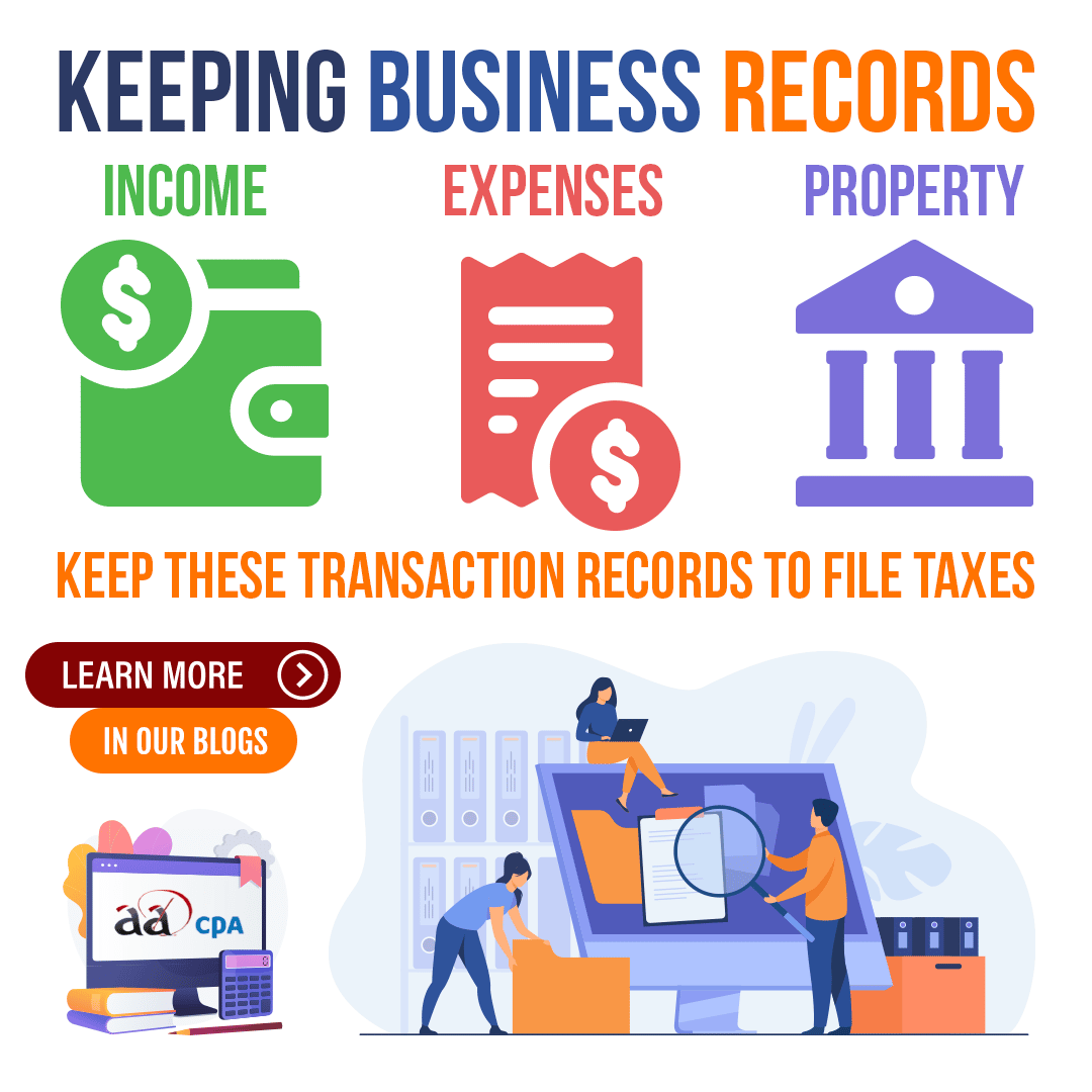 Keeping Business Transaction Records for Tax AADCPA