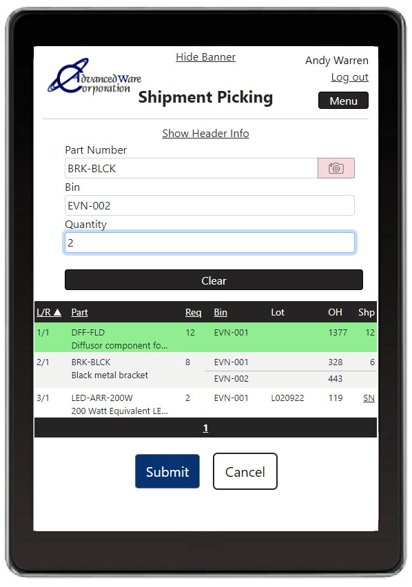 Mobile Barcode Modules for Epicor