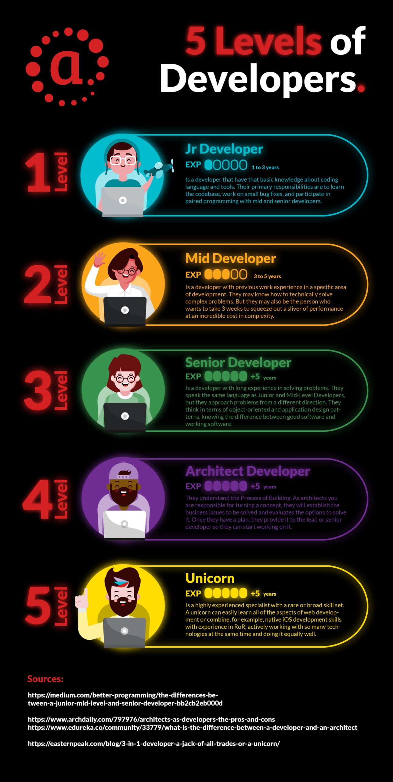 5 Levels of Developers Advancio