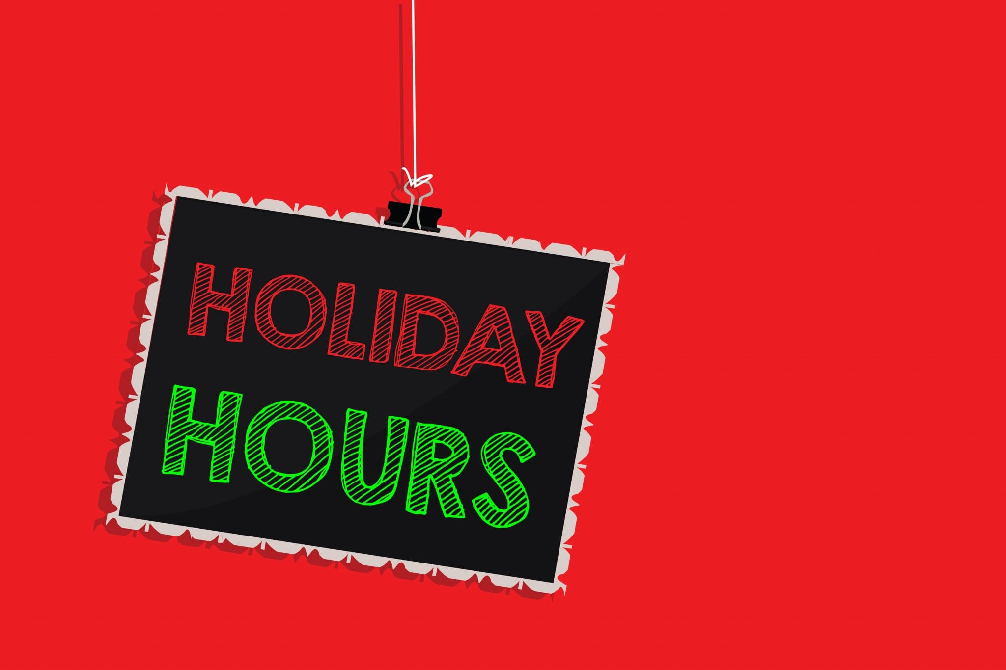Holiday Hours Advantage Administrators