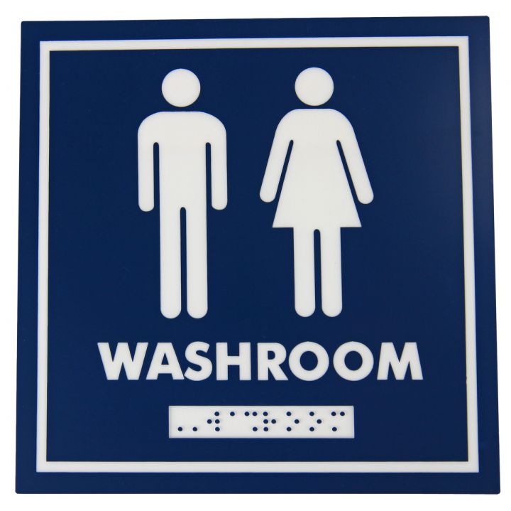 Advantage Maintenance Products Gender Neutral Washroom Signage with