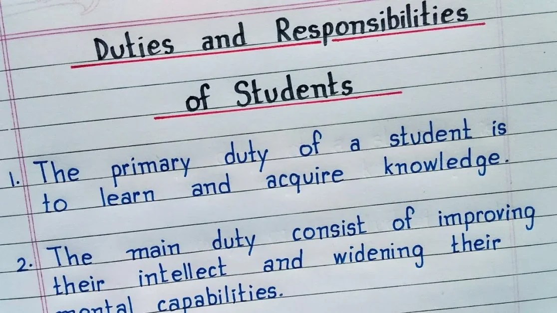 Responsibilities Of A Student In School, Society, Classroom Proven
