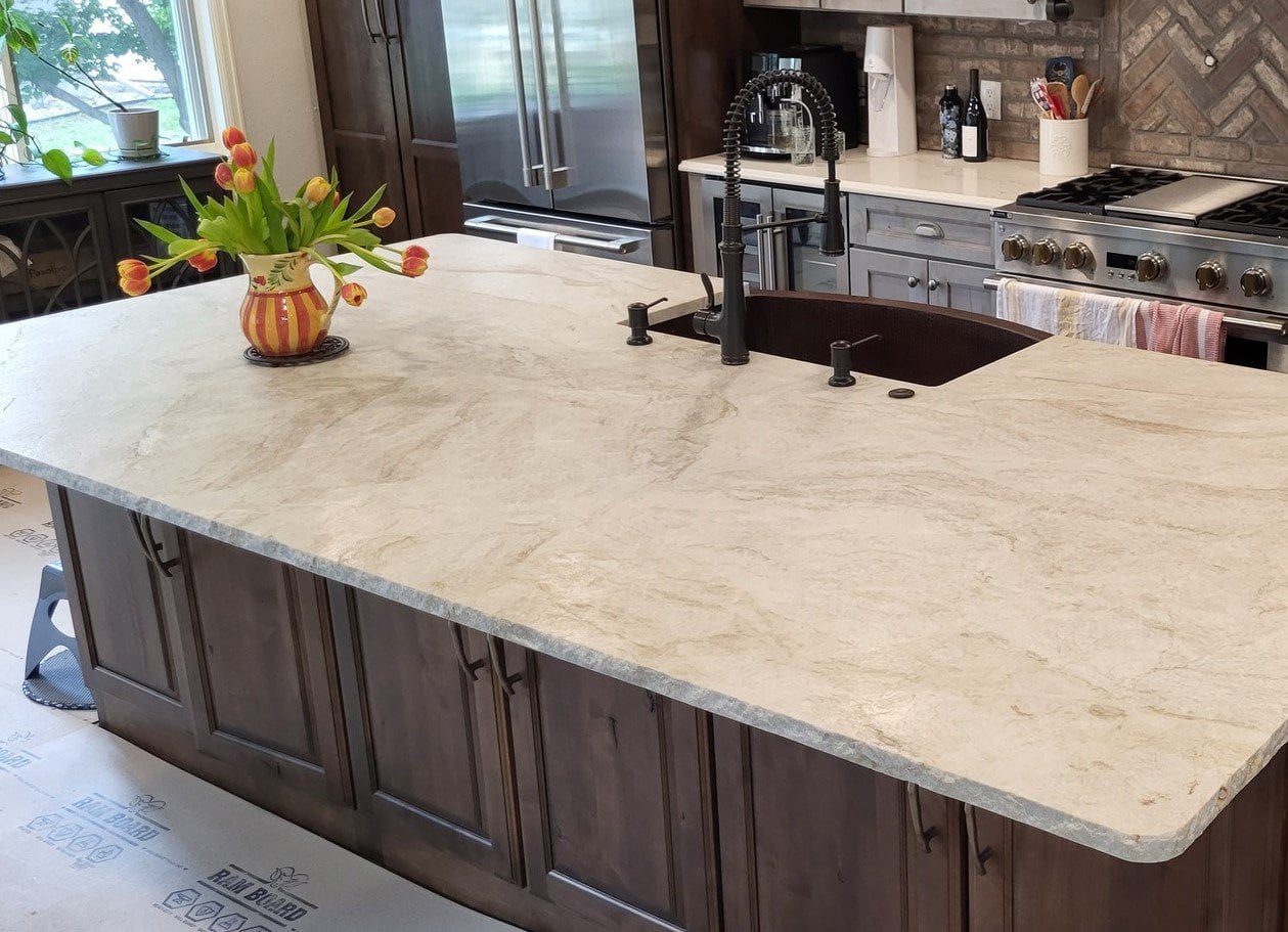 The Rustic Allure of Chiseled Edge Quartz Countertops Advantage Stone