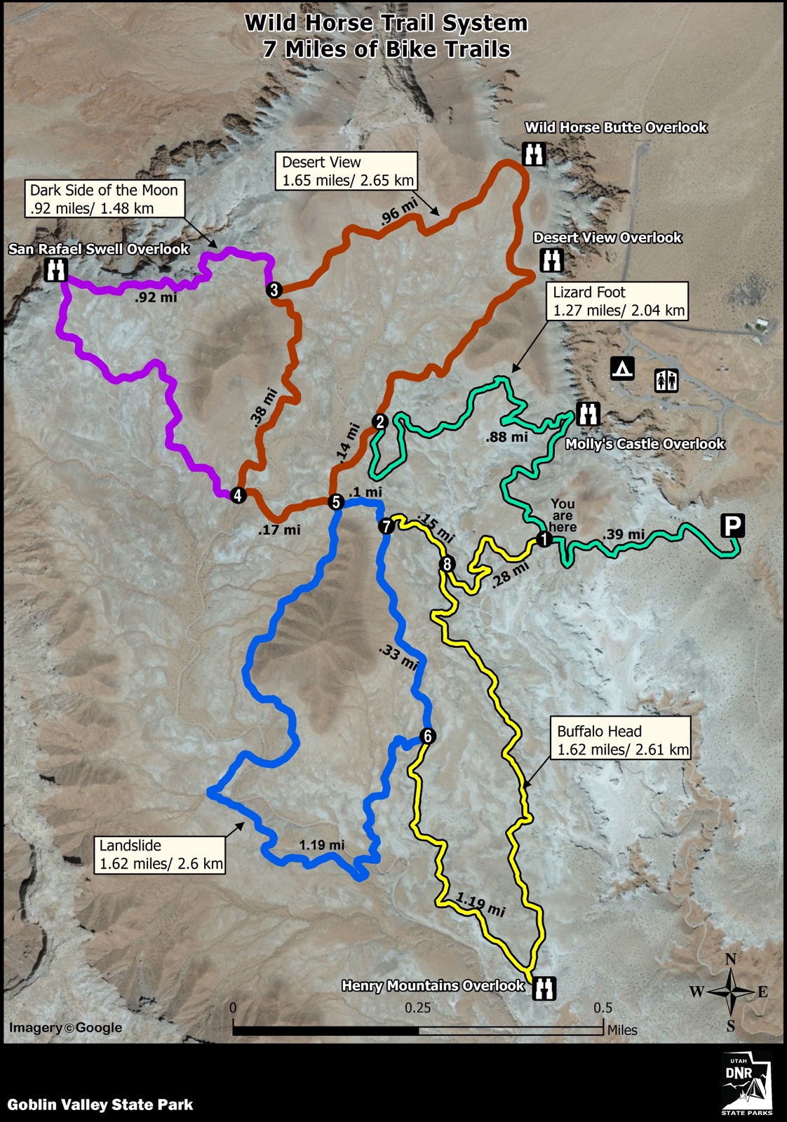 Wild Horse Trail System Map // ADVENTR.co