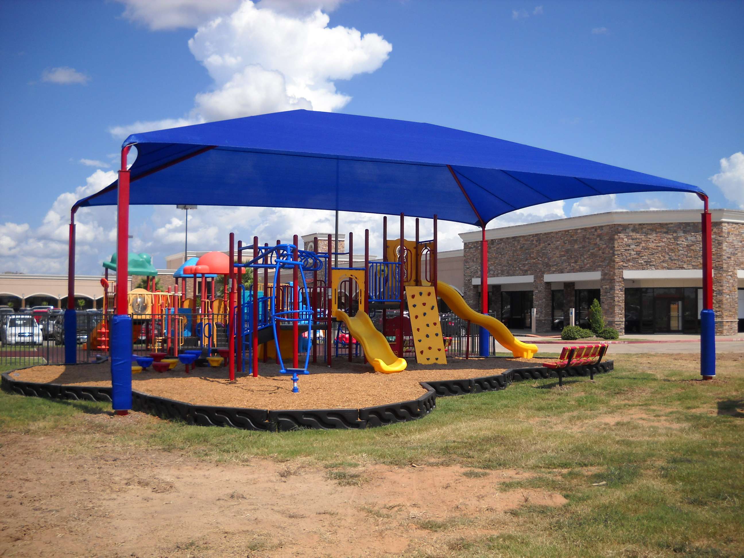 Rectangle Hip Roof Shade Structure Adventure Playground