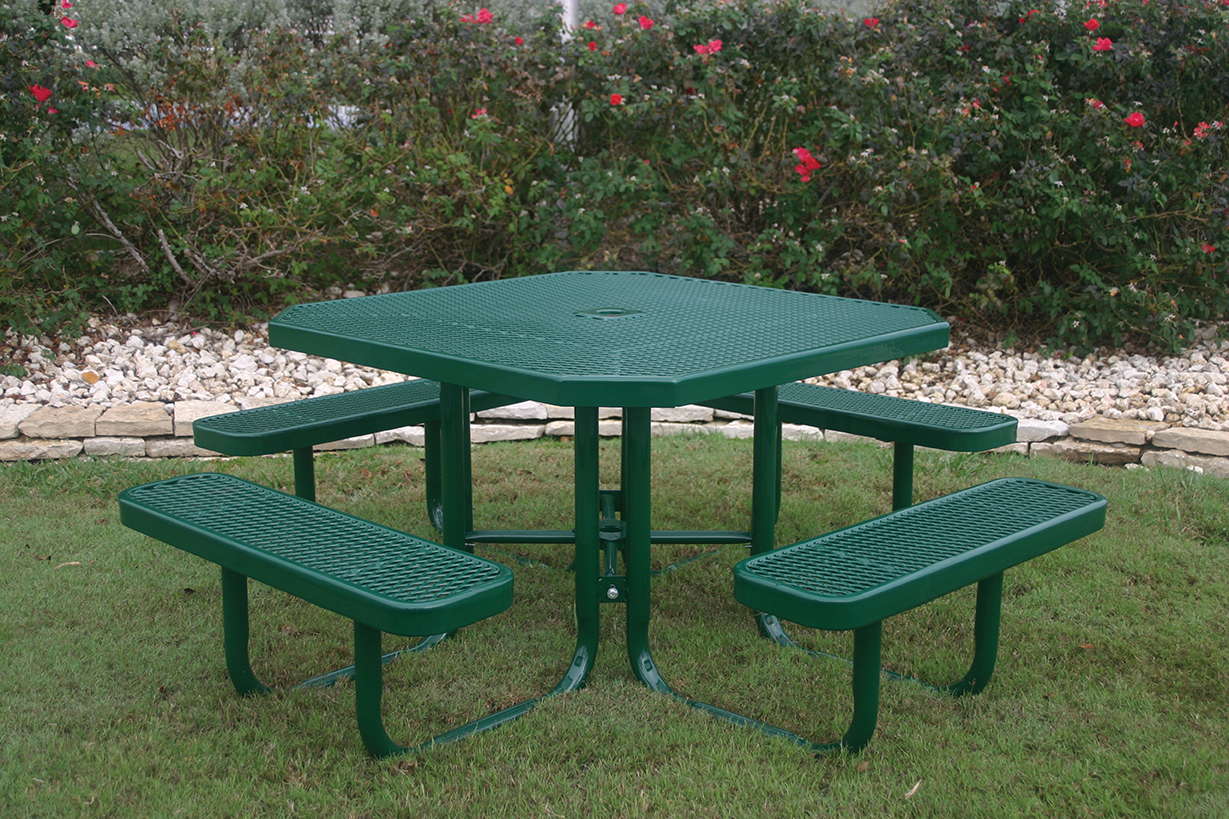 Expanded Metal Octagon Picnic Table Adventure Playground