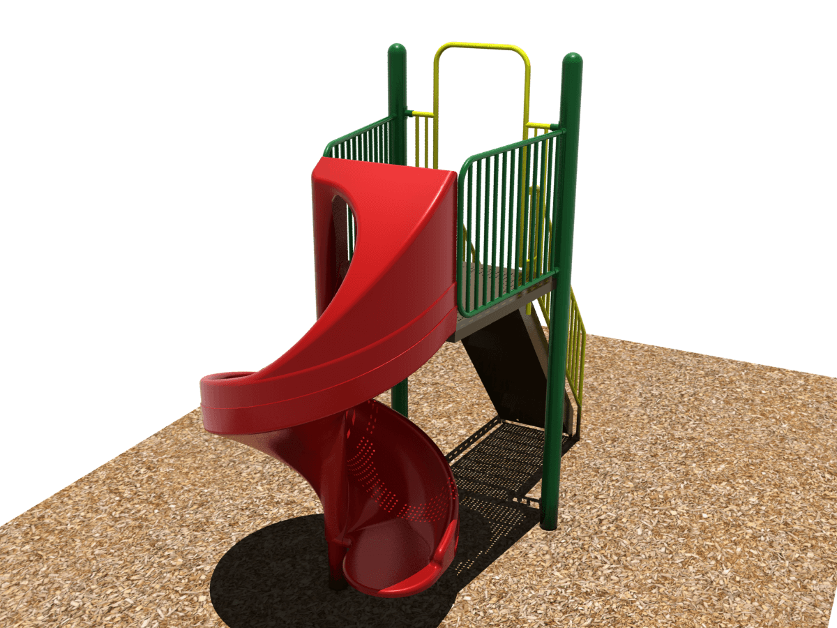 6' Freestanding Open Spiral Slide Adventure Playground