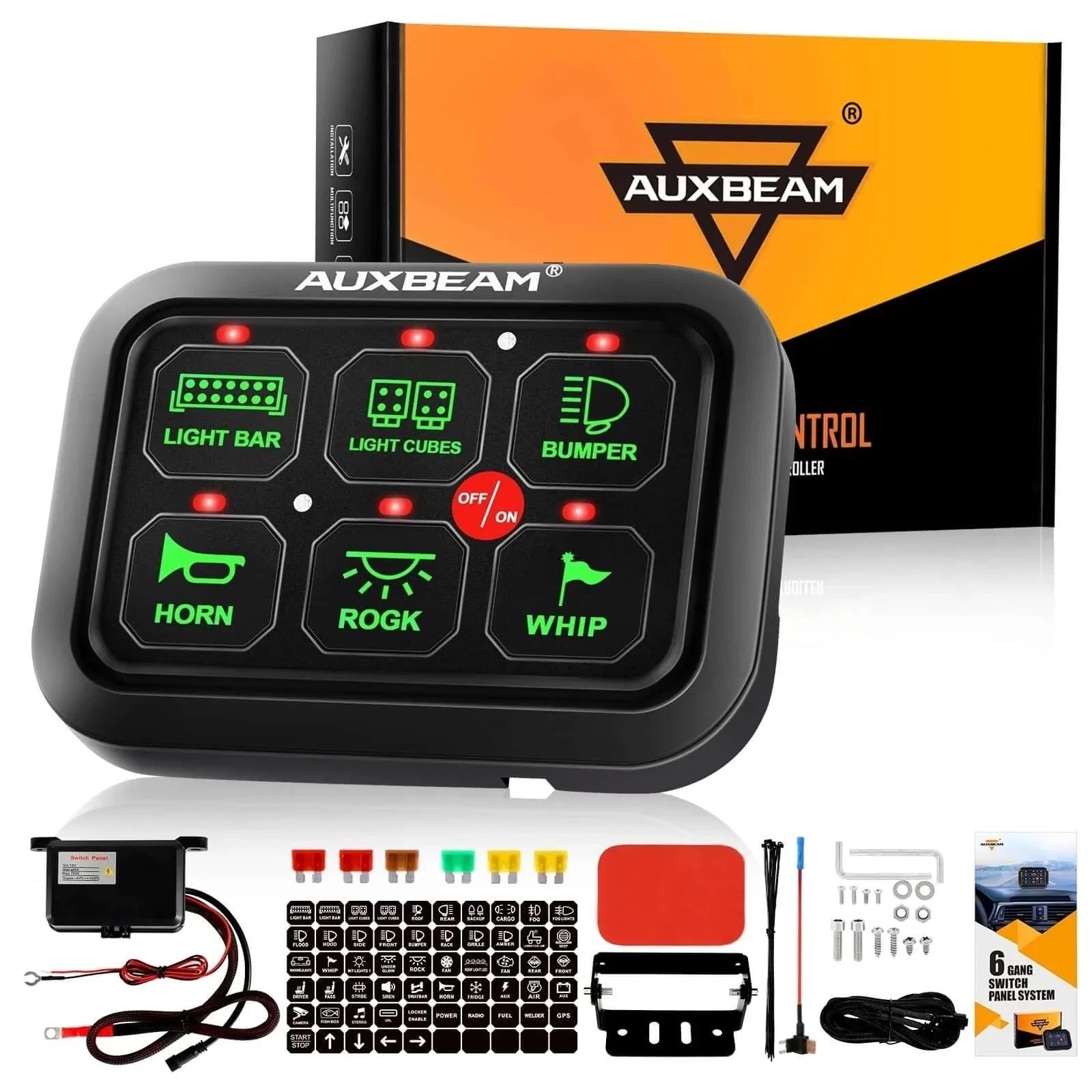 Control Your Off Road Lights with AUXBEAM 6 Gang Switch Panel - Off