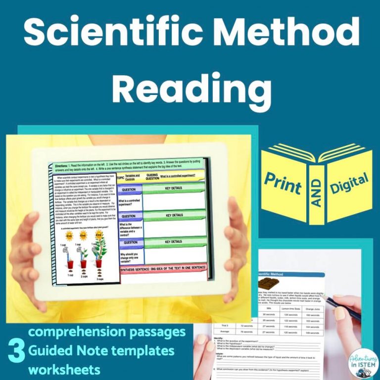 Science Reading Comprehension Scientific Method, Controls and