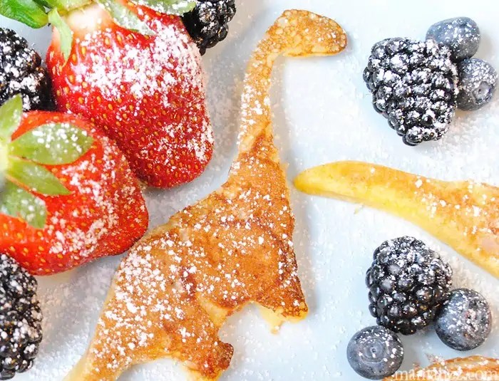 Strawberry Buttermilk Dinosaur Pancakes Recipe Adventures of Mel