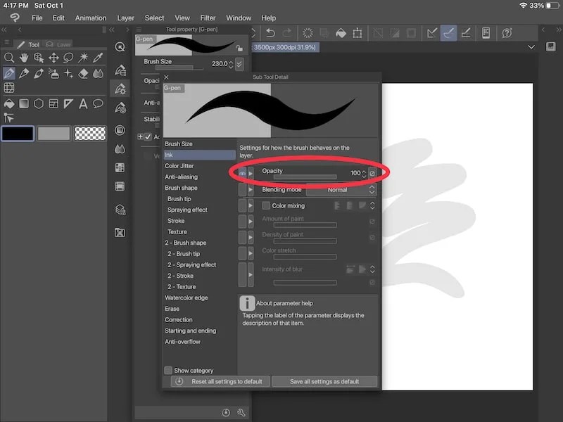 Changing Layer Opacity + Brush Opacity in Clip Studio Paint Adventures with Art