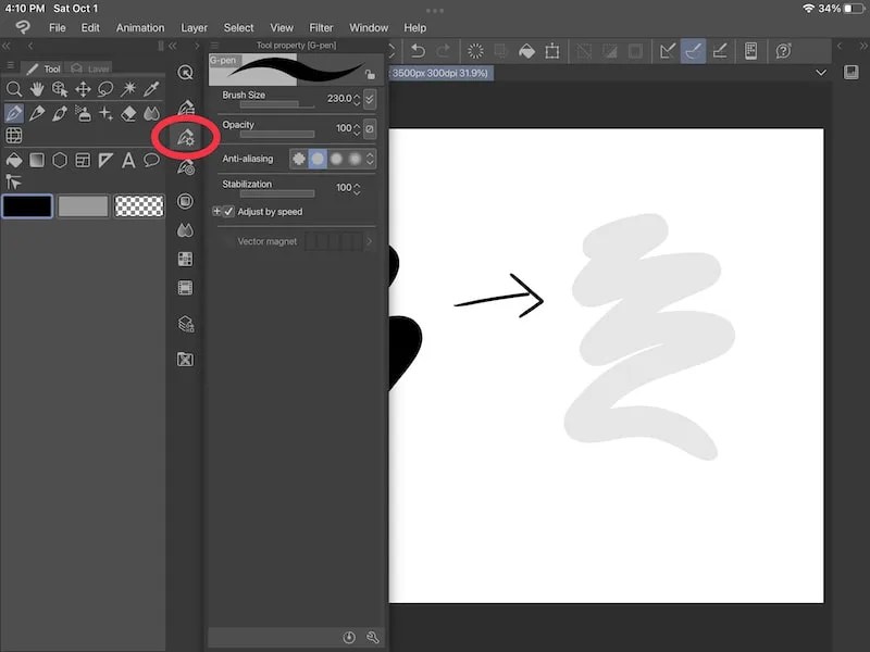 Changing Layer Opacity + Brush Opacity in Clip Studio Paint Adventures with Art