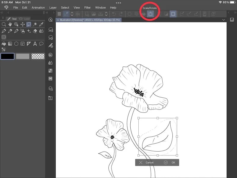 How to Flip a Selection and Layer in Clip Studio Paint Adventures