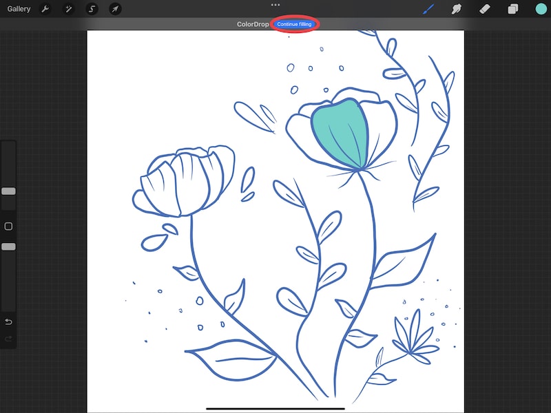 How to Use ColorDrop and Color Fill in Procreate Adventures with Art