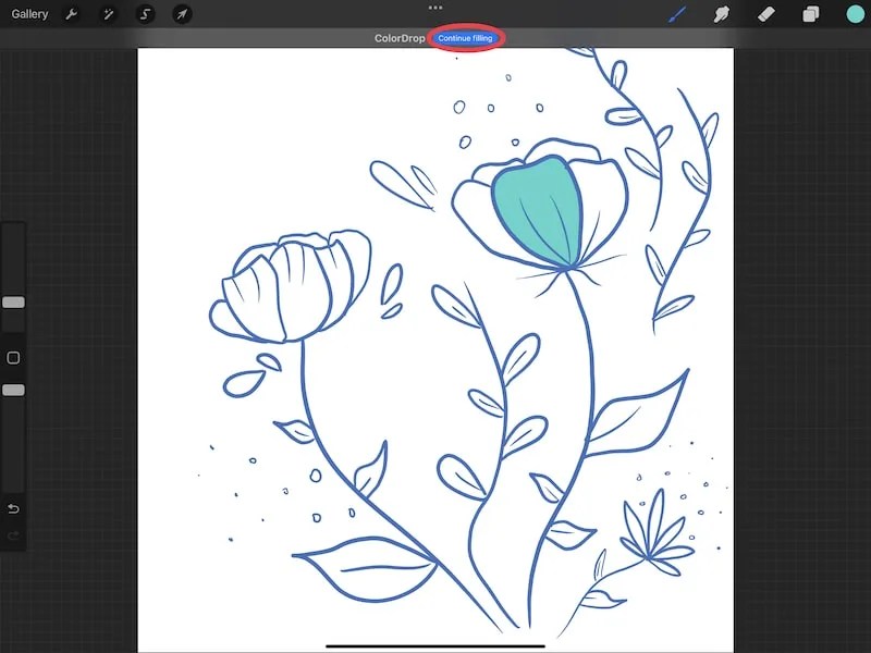 How to Use ColorDrop and Color Fill in Procreate Adventures with Art