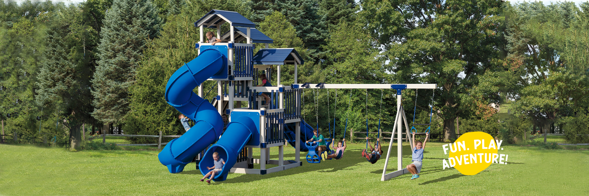 1 Kid's Swing Sets, Vinyl Playsets & Outdoor Play sets for Kids