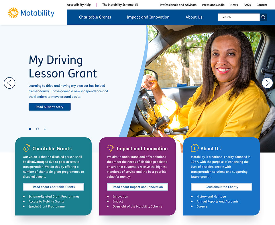 National Disability Charity, Motability, Launches A NewLook site