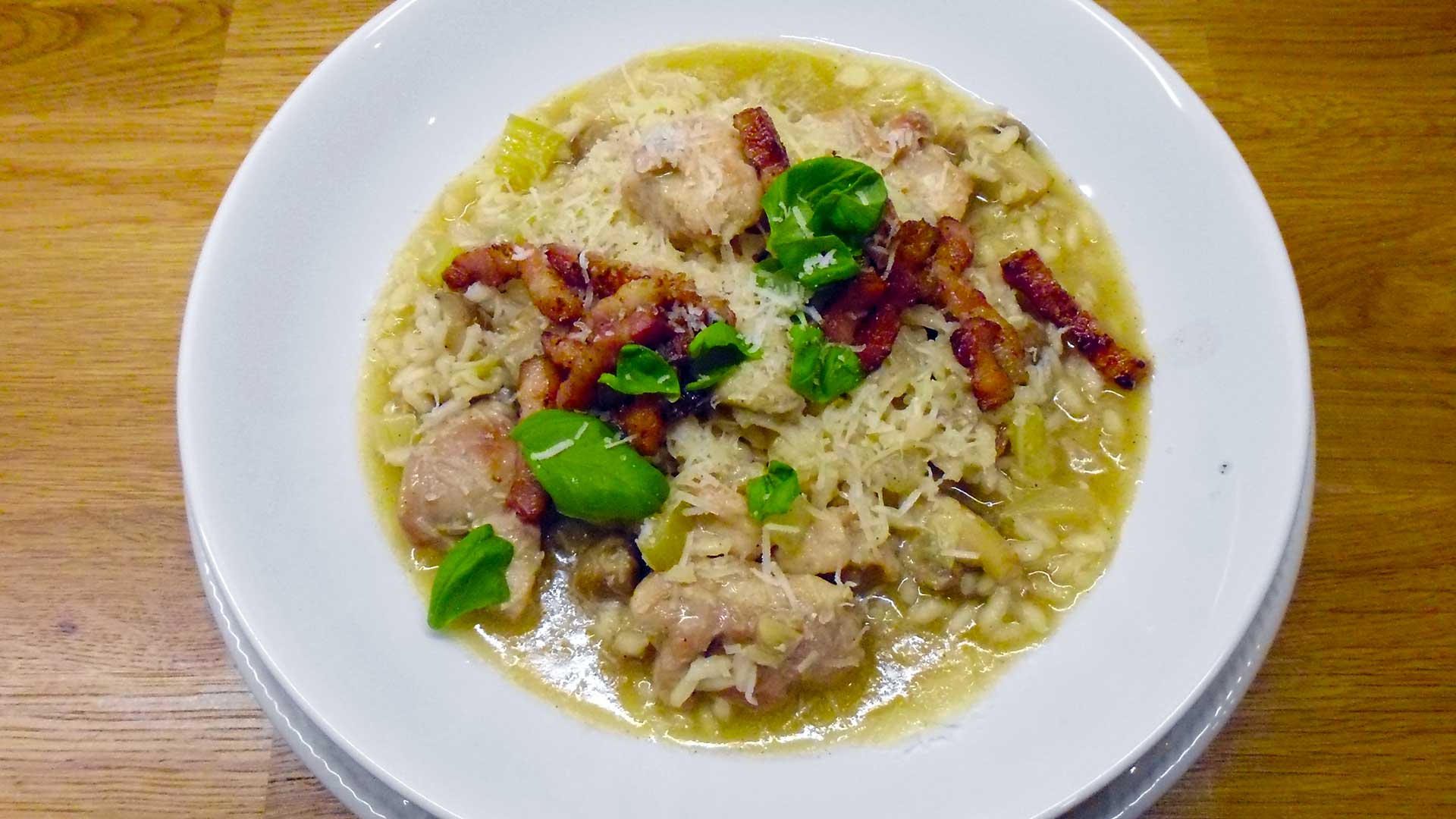 Chicken Risotto With Crispy Bacon Chicken Recipe DIY Kitchens Advice
