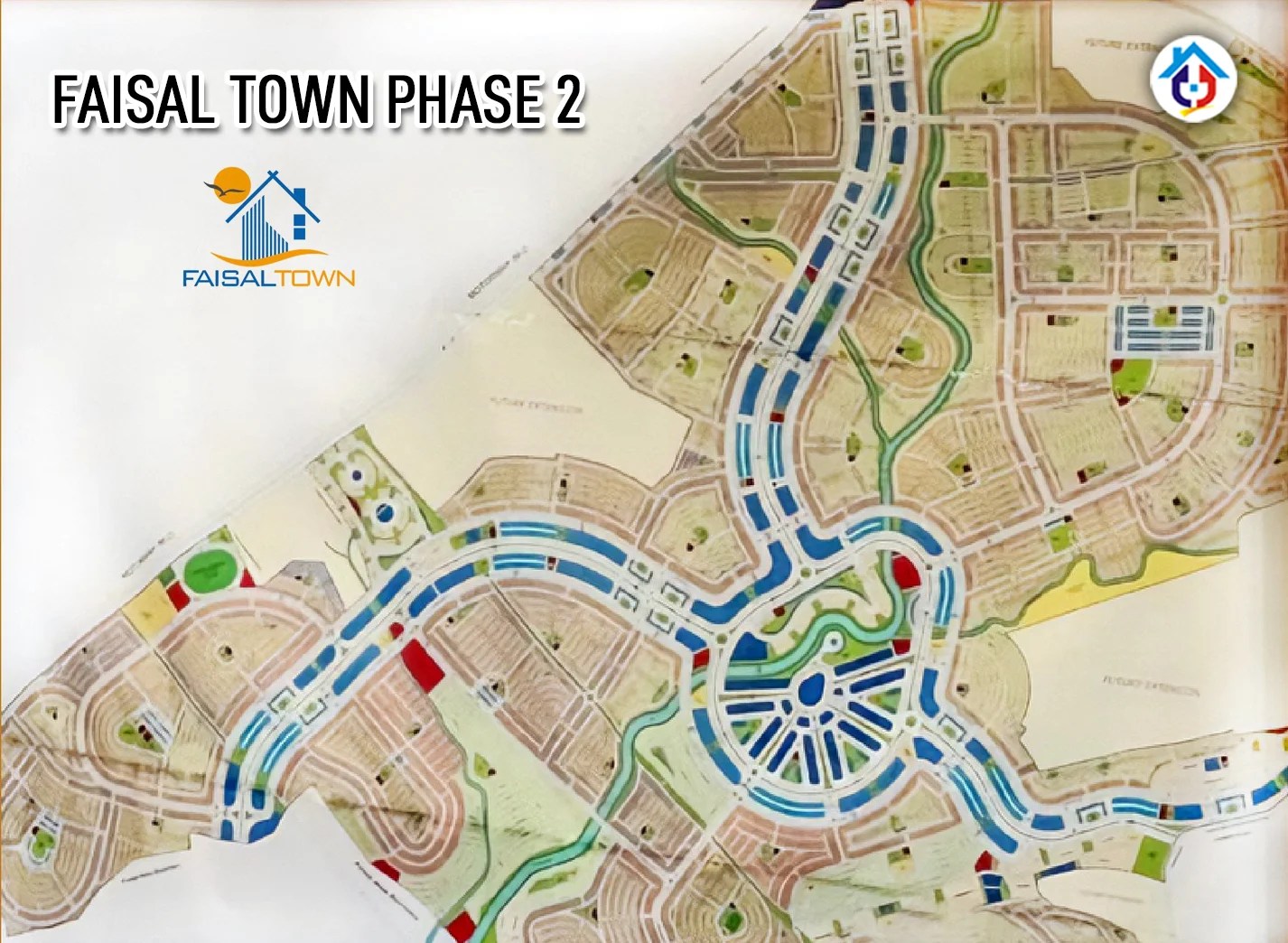 Faisal Town phase2 Map