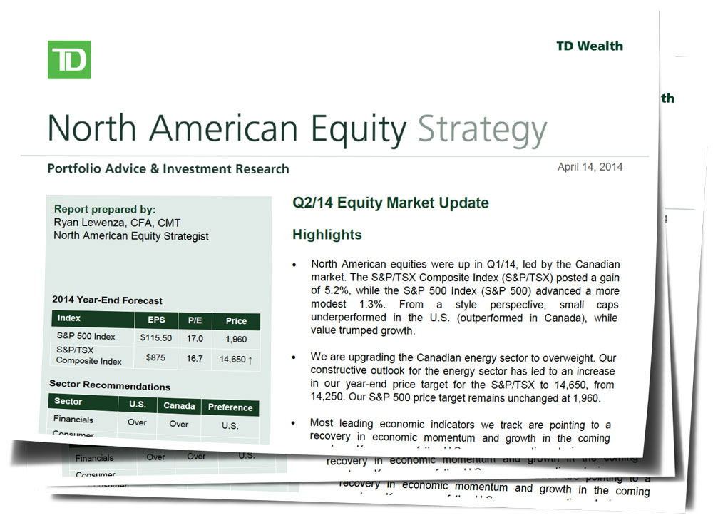 TD Wealth North American Equity Strategy Report (Q2/2014