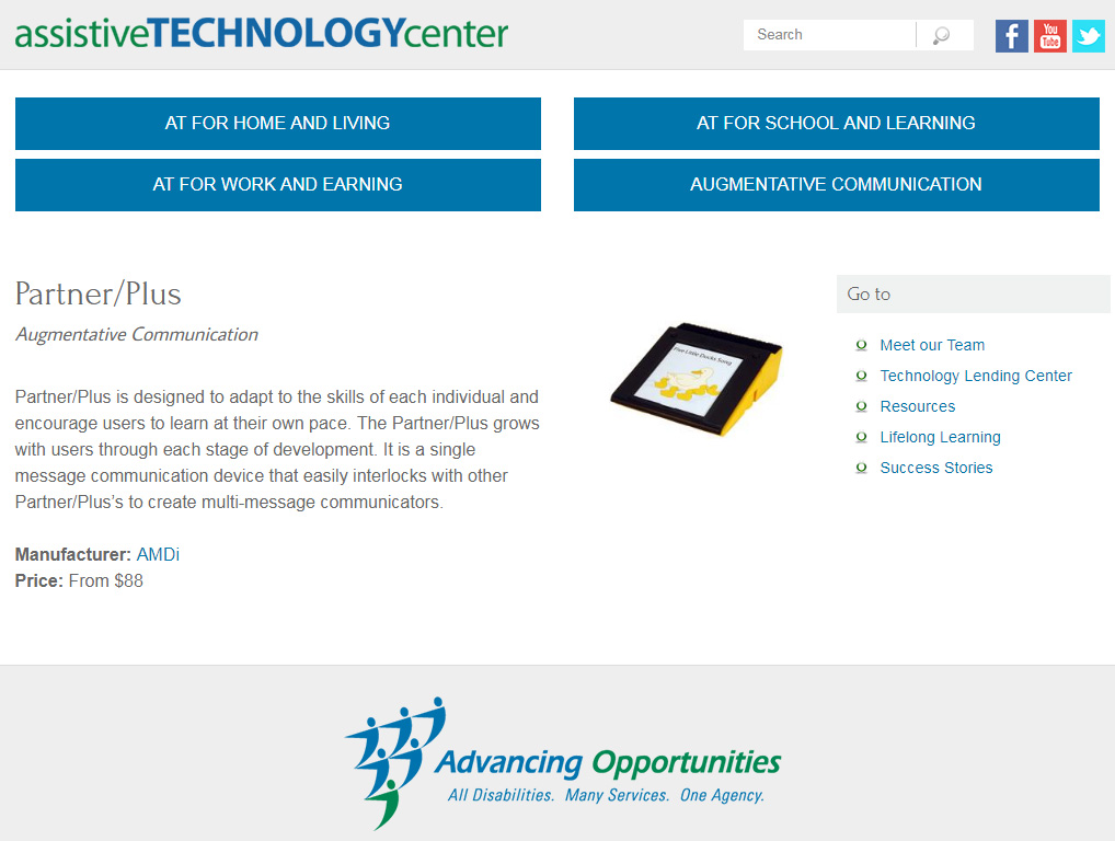 Partner/Plus Offers an Introduction to Augmentative and Alternative
