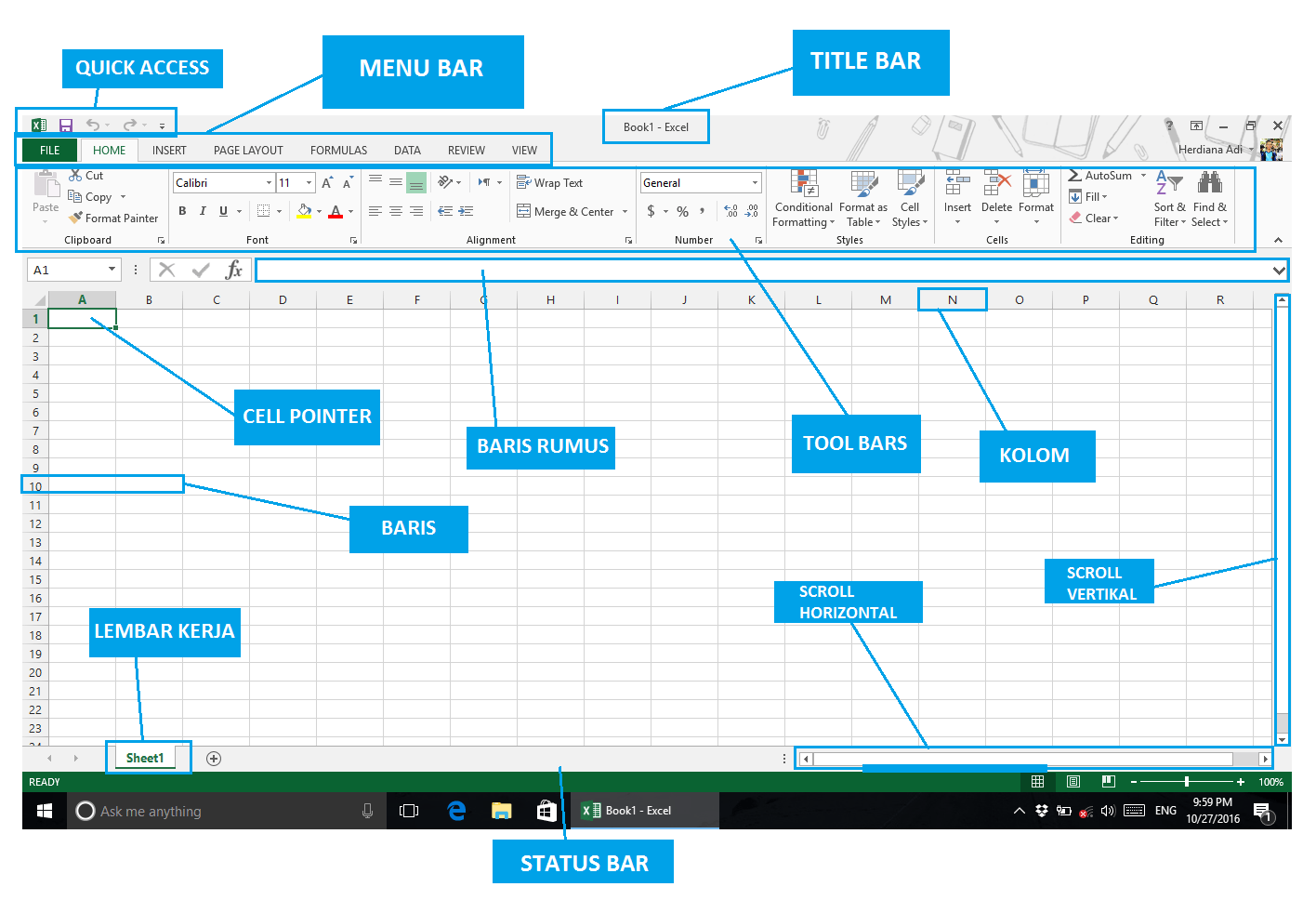 Berapakah Jumlah Baris Dalam Satu Sheet Lembar Kerja Microsoft Excel