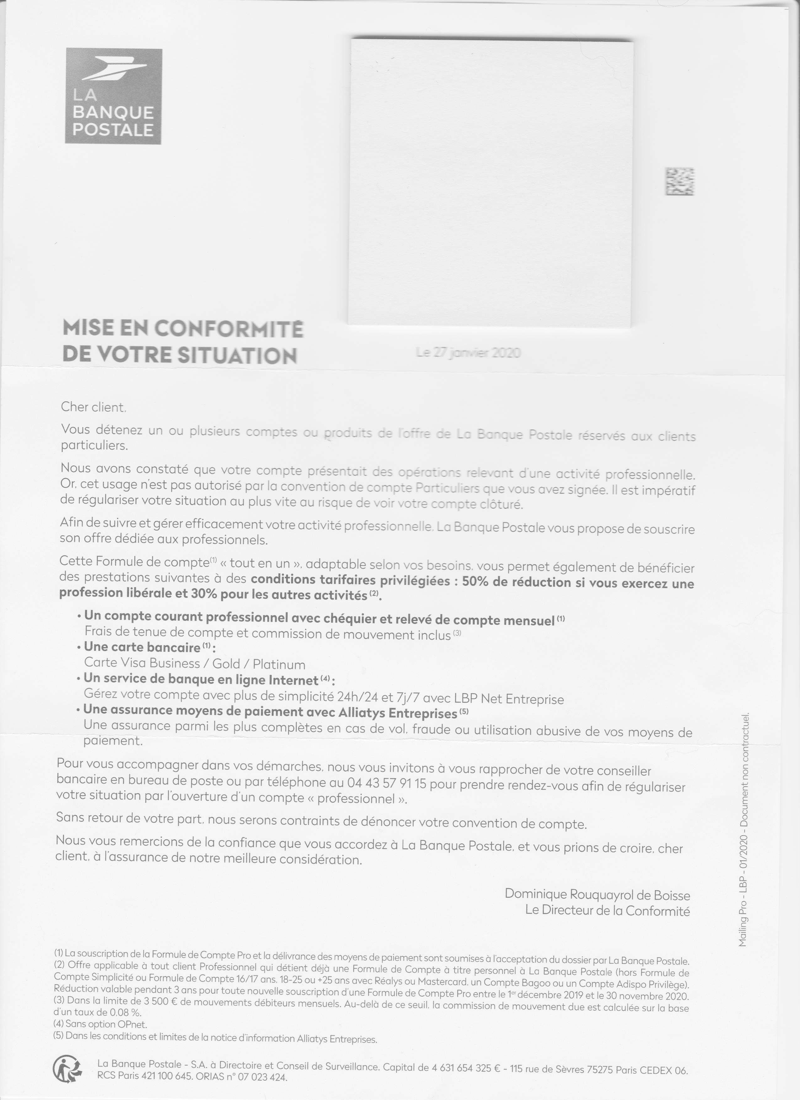 Banque Postale et Auto Entrepreneurs Banque AE ae.fr