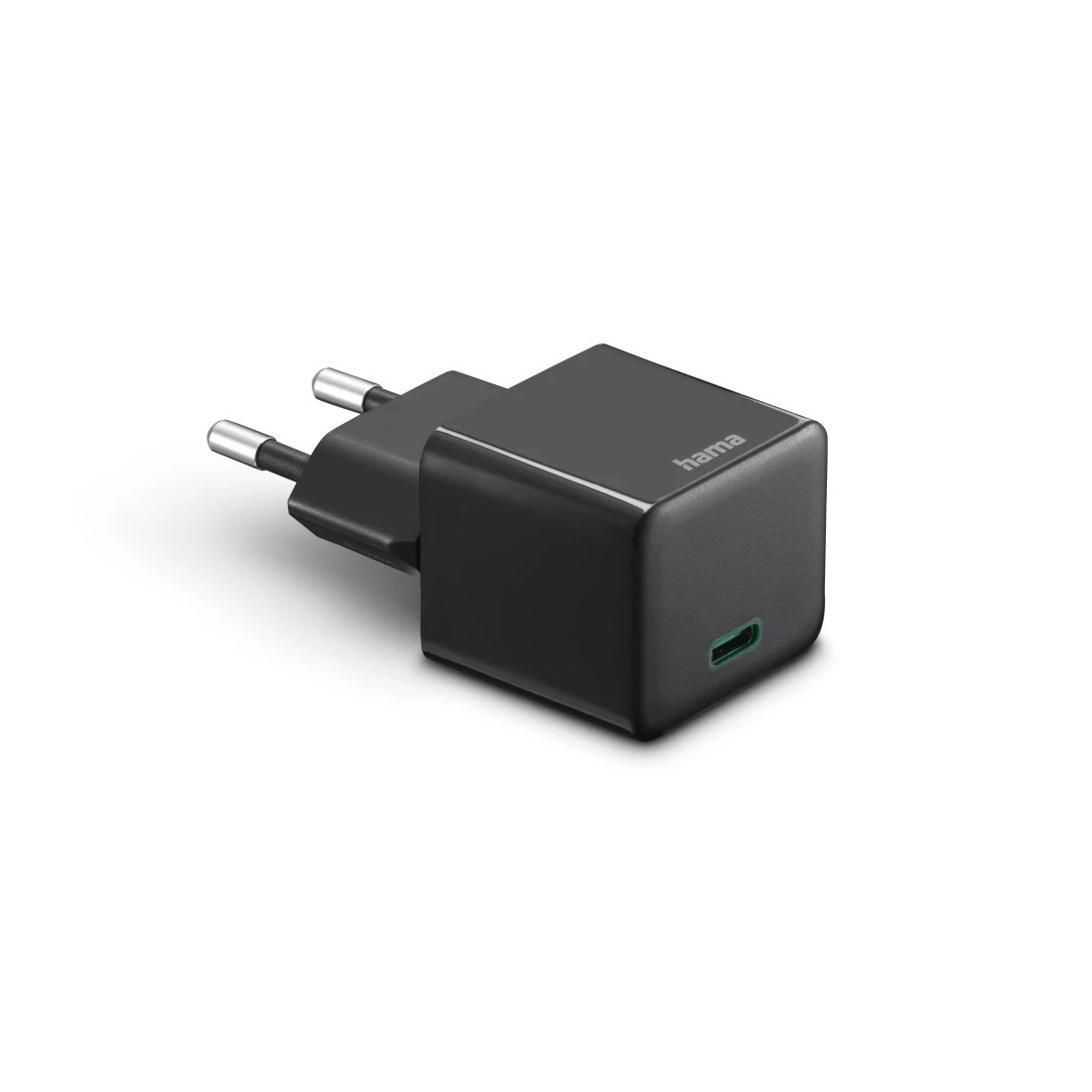 Fast Charger with USB-C Charging Cable, Mini-Charger, PD, 25 W, black