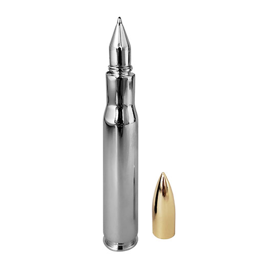 Polished Chrome 50 Caliber Bullet Ink Pen American Eagle Bullets