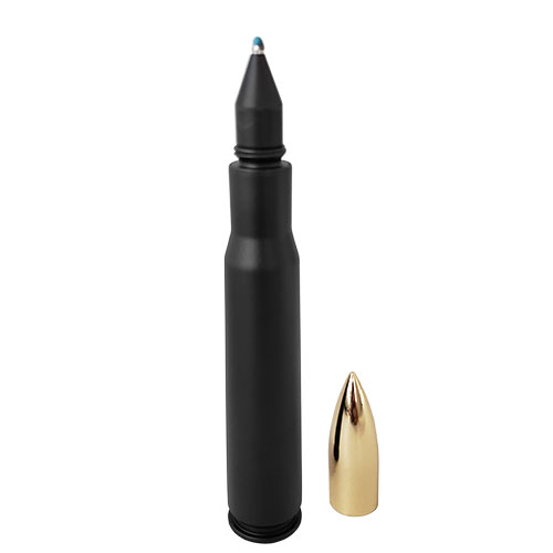 Matte Black 50 Caliber Bullet Ink Pen - American Eagle Bullets